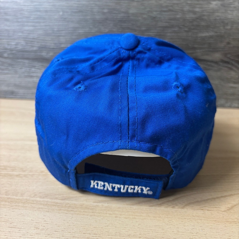 Kentucky Wildcats Hat Cap Strap Back Blue Embroidered Basketball Vintage Logo - Picture 5 of 10